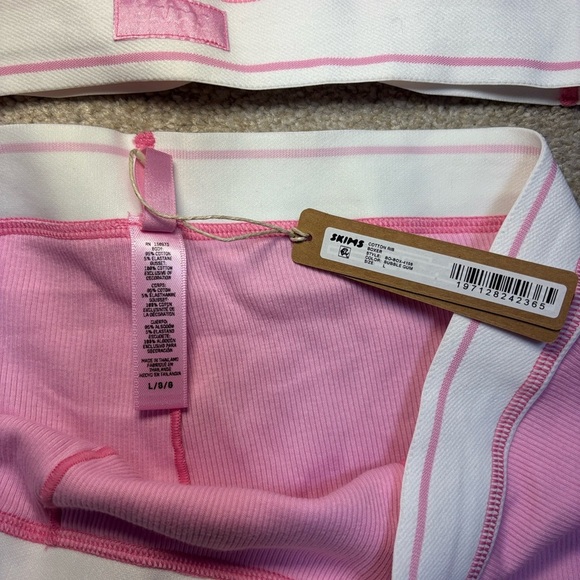 NWT SET Skims Cotton Ribbed Racerback Bralette & Boxers - Picture 5 of 12